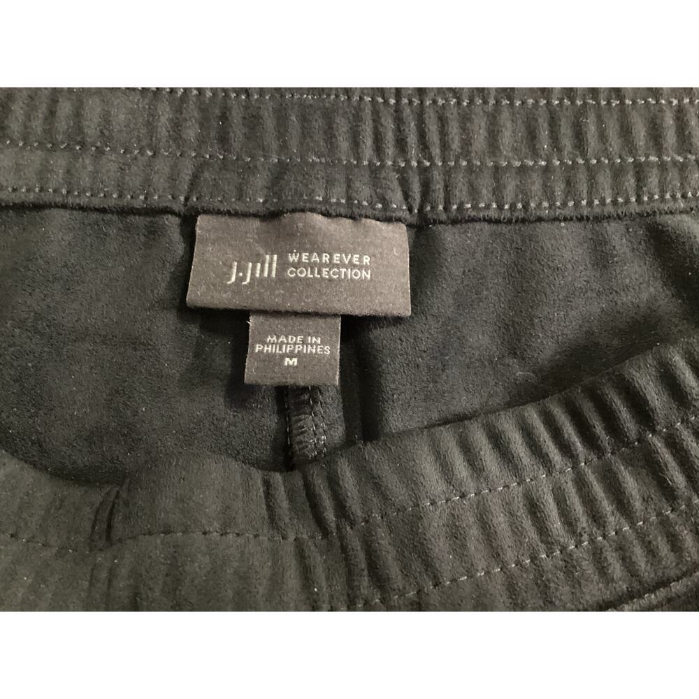 J. Jill Wearever Collection Pull On microsuede pants Stretch size M black - Picture 3 of 7